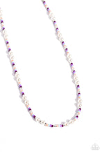 Load image into Gallery viewer, Colorblock Charm Purple Necklace