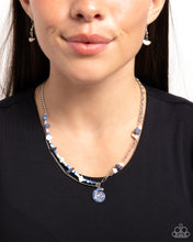Load image into Gallery viewer, Spiraling Seafloor Blue Necklace