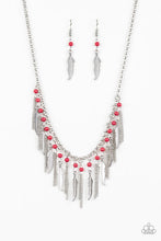 Load image into Gallery viewer, Feathered Ferocity Red Necklace