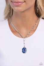 Load image into Gallery viewer, Hexagonal Hallmark Blue Necklace