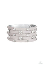 Load image into Gallery viewer, Rhinestone Reputation Silver Bracelet