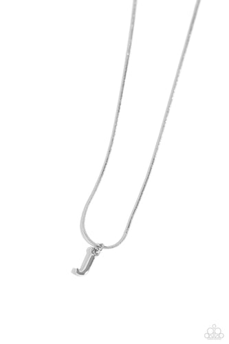 Seize The Initial Silver Necklace - J