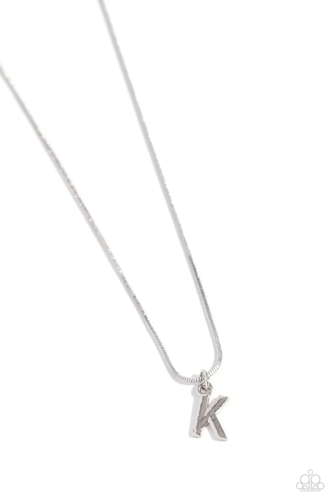 Seize The Initial Silver Necklace - K