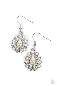 Extroverted Elegance White Earring