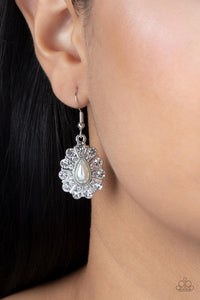 Extroverted Elegance White Earring