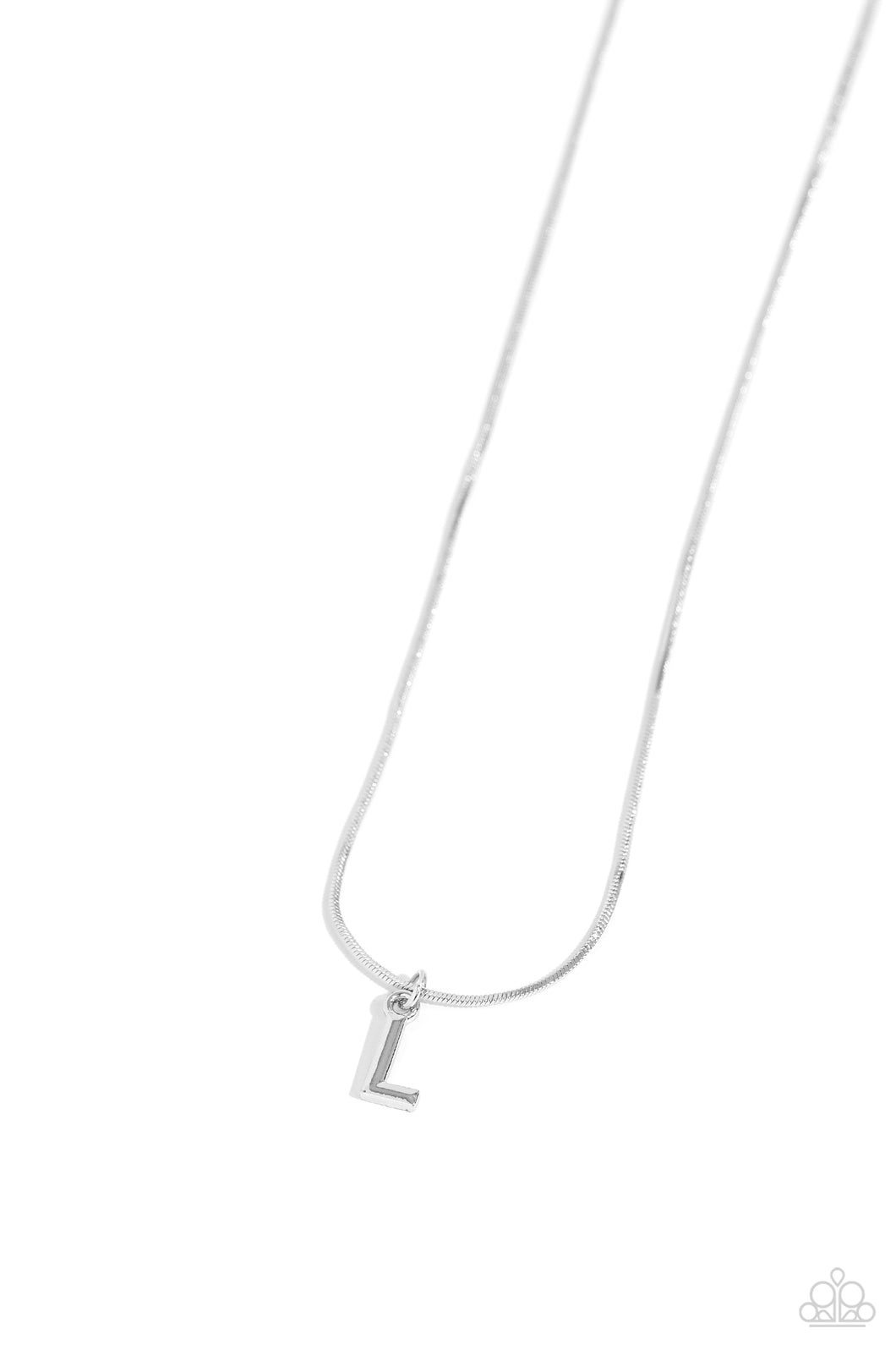Seize The Initial Silver Necklace - L