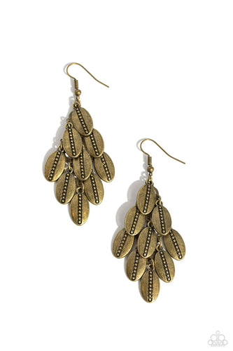 Tumbleweed Trek Brass Earring