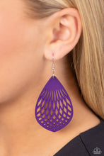 Load image into Gallery viewer, Caribbean Coral Purple Earring