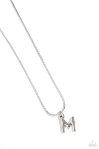 Seize The Initial Silver Necklace - M