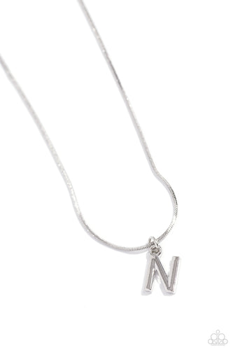 Seize The Initial Silver Necklace - N