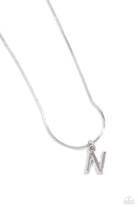 Seize The Initial Silver Necklace - N