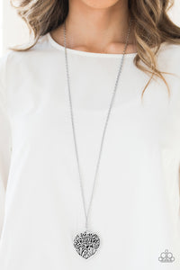 Deep In My Heart Silver Necklace