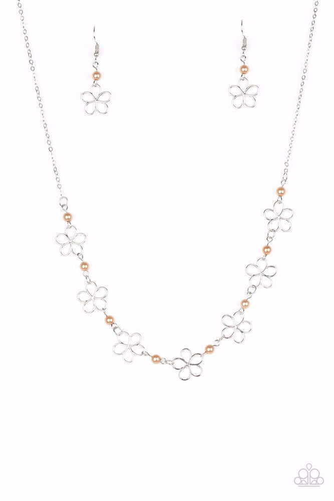 Always Abloom Brown Necklace