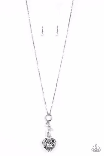 Mom Hustle White Necklace