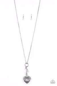 Mom Hustle White Necklace