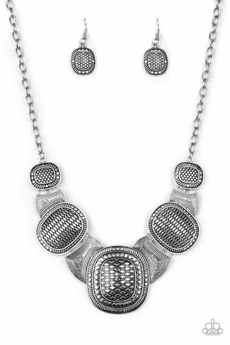 Prehistoric Powerhouse Silver Necklace