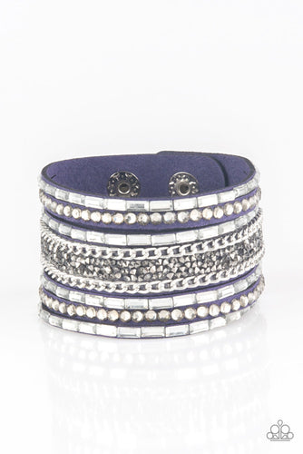 Rhinestone Rumble Blue Bracelet