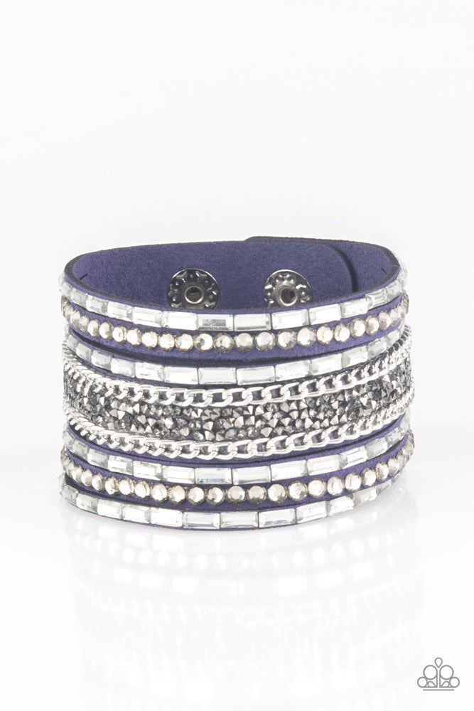 Rhinestone Rumble Blue Bracelet