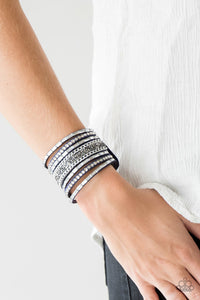 Rhinestone Rumble Blue Bracelet