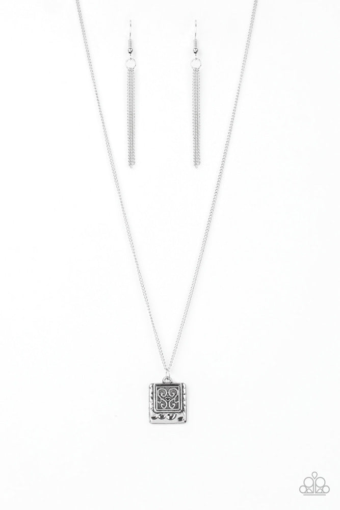 Back To Square One Silver Necklace