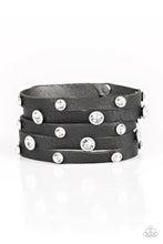 Load image into Gallery viewer, Rhinestone Reputation Black Bracelet