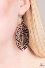 Load image into Gallery viewer, Way Out Of Line Copper Earring