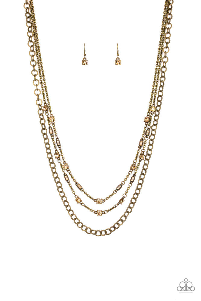 Metro Mixer Brass Necklace