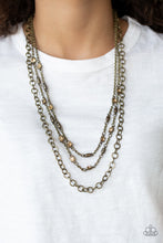 Load image into Gallery viewer, Metro Mixer Brass Necklace