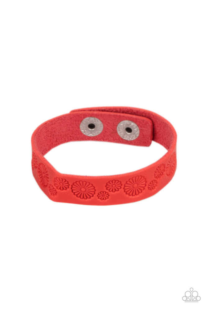 Follow The Wildflowers Red Bracelet