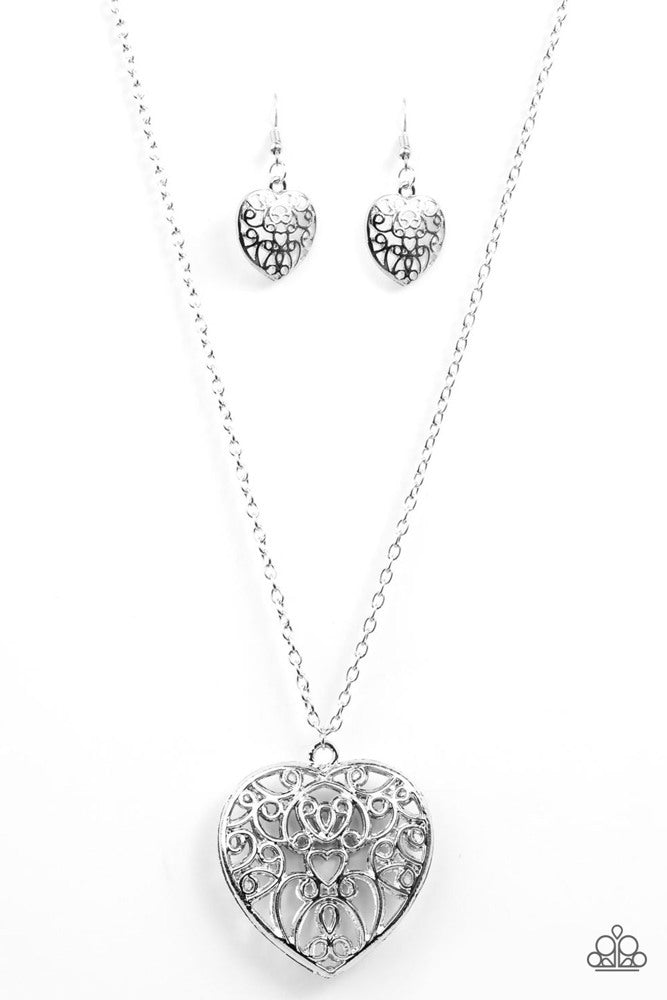 Deep In My Heart Silver Necklace