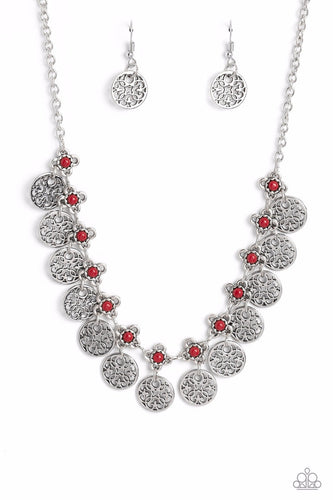 Mandala Movement Red Necklace
