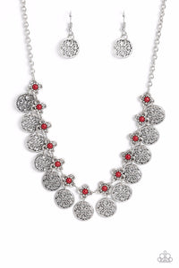 Mandala Movement Red Necklace