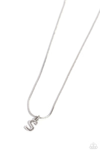Seize The Initial Silver Necklace - S