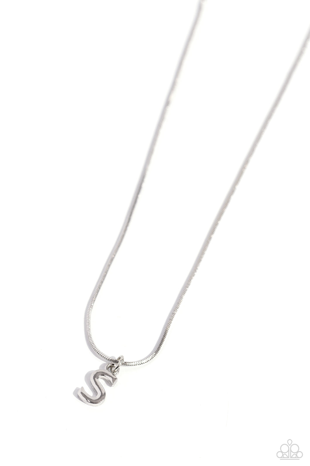 Seize The Initial Silver Necklace - S