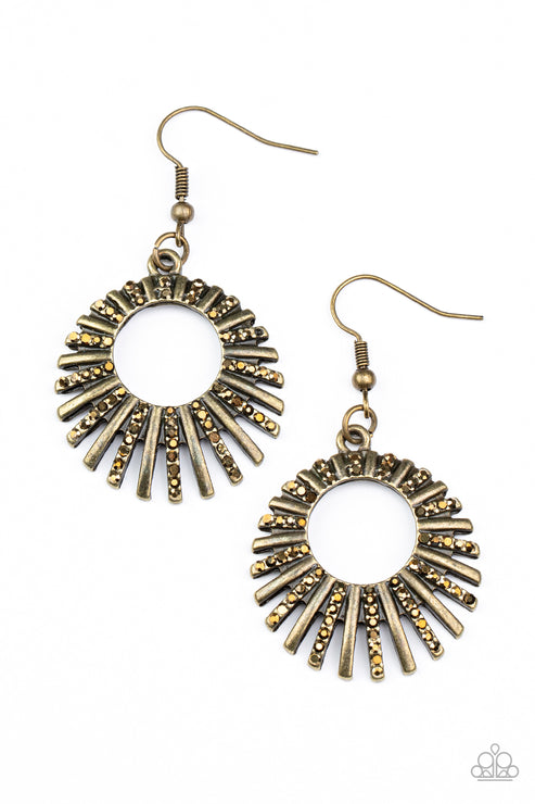 Rebel Resplendence Brass Earring