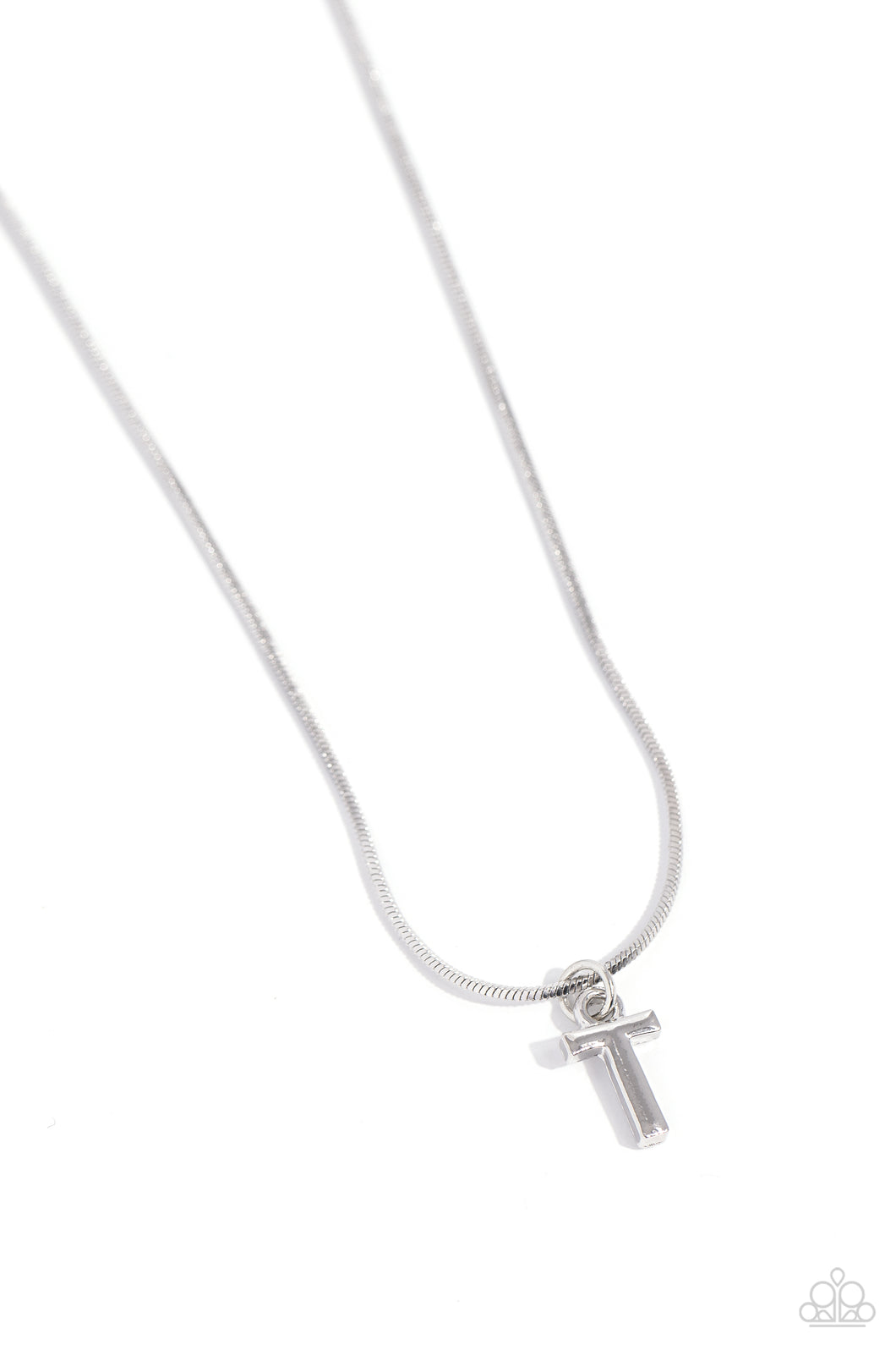 Seize The Initial Silver Necklace - T