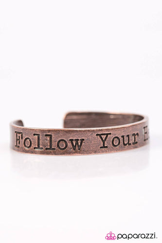 Wherever Your Heart Takes You Copper Bracelet
