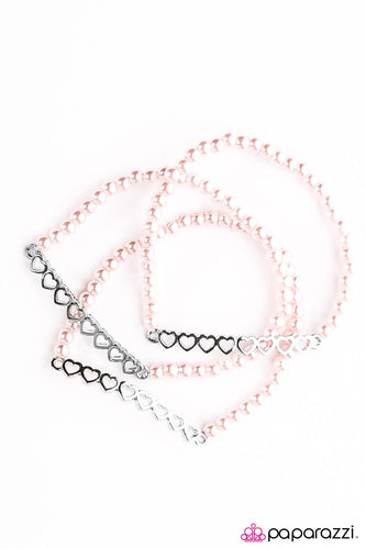 Love Charms Pink Bracelet
