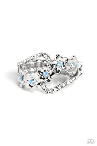 Captivating Corsage Blue Ring