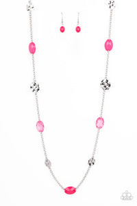 Glossy Glamorous Pink Necklace