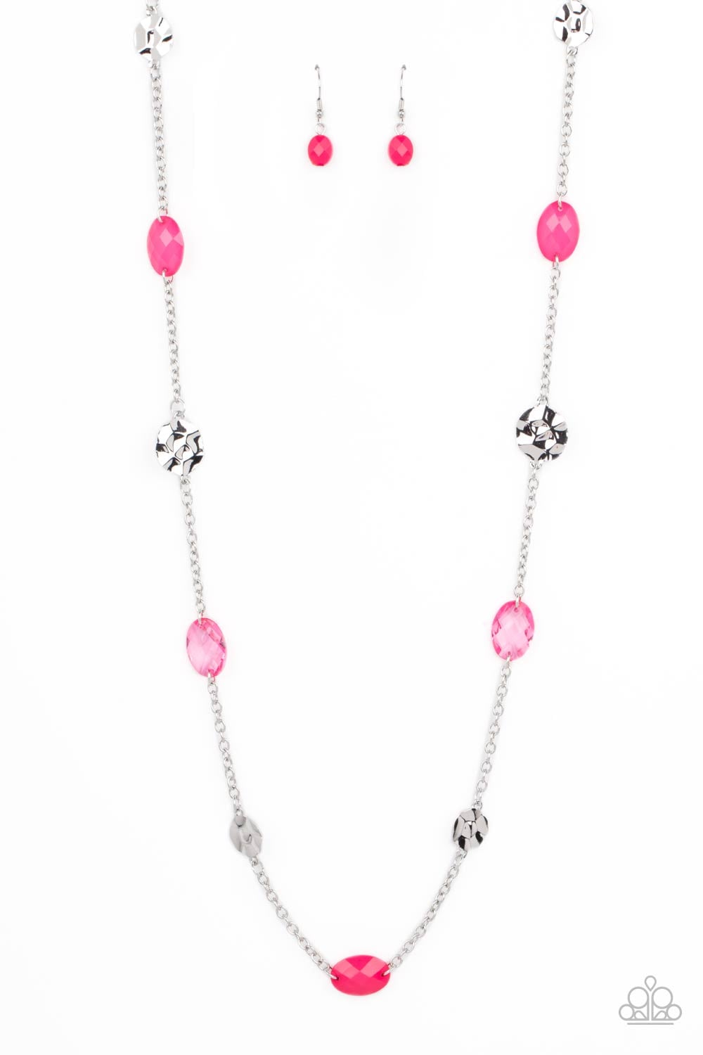 Glossy Glamorous Pink Necklace