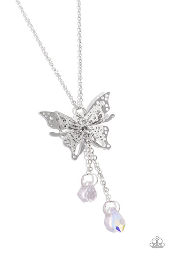 Enchanted Wings White Necklace