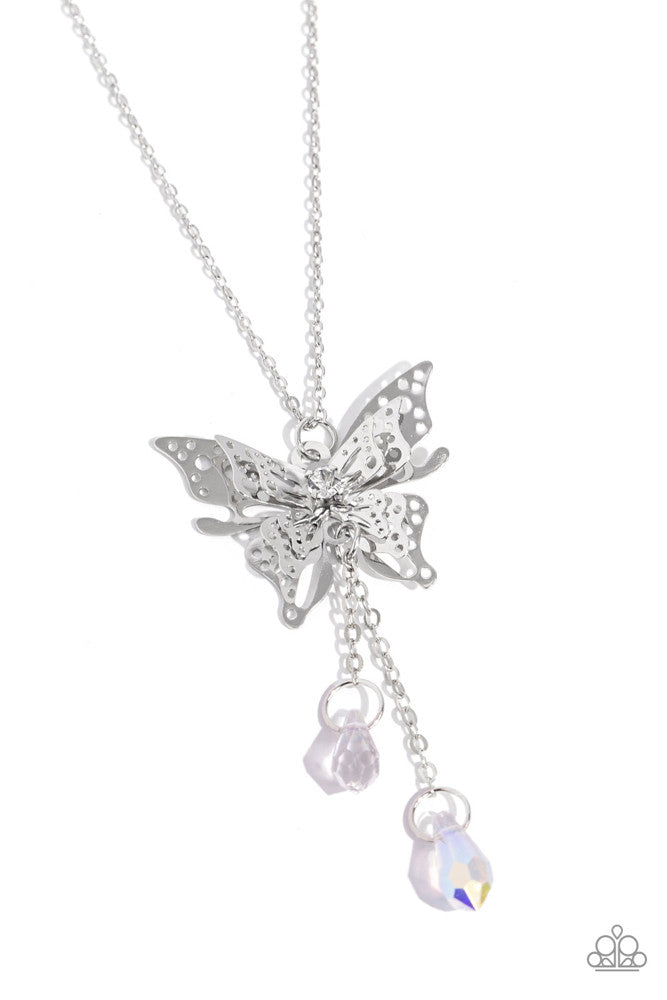 Enchanted Wings White Necklace
