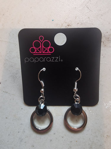 Round About Way Black Earring
