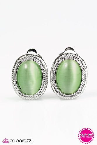 New Moon Green Earring