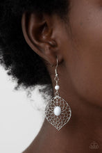 Load image into Gallery viewer, Perky Perennial White Earring