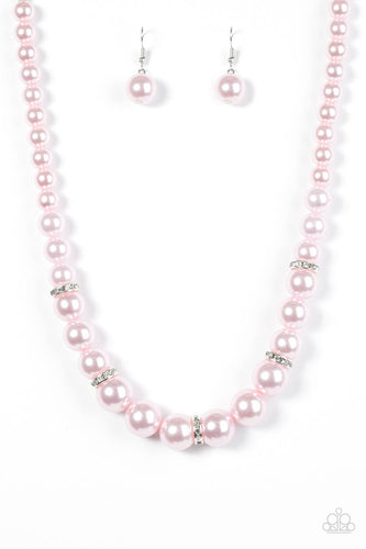 You Had Me At Pearls Pink Necklace