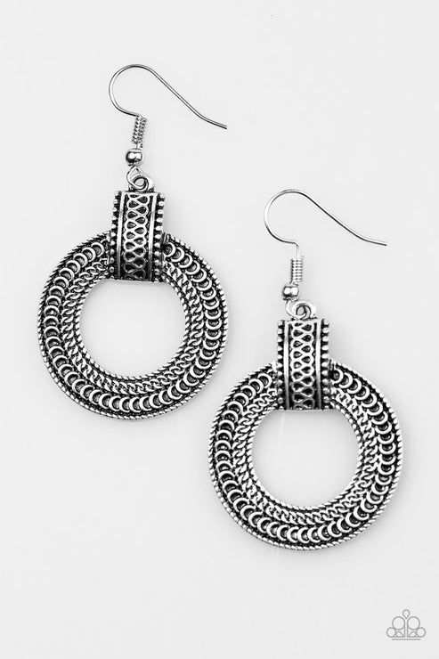 Get Your Wild On Silver Earring