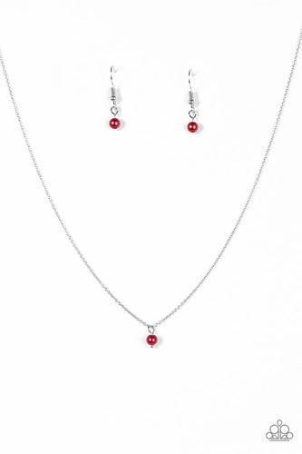 Dainty And Demure Red Necklace