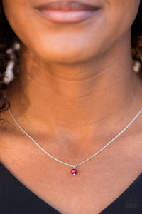 Dainty And Demure Red Necklace
